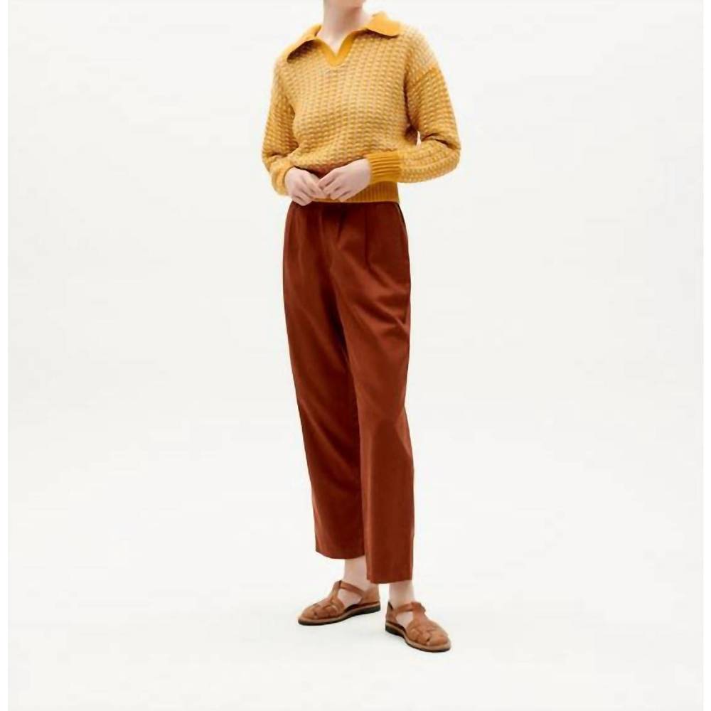 NEW THINKING MU hemp rina pants in toasted